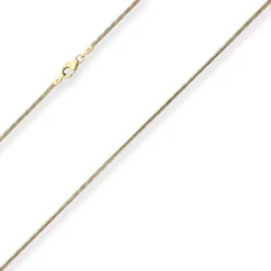 1,4mm Schlangenkette Goldkette Collier Halskette aus 585 Gold Gelbgold 40cm
