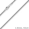 1,6mm Schlangenkette Goldkette Collier Halskette aus 585 Gold Weißgold 42cm