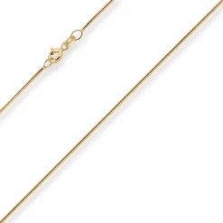 0,9mm Schlangenkette Goldkette Collier Halskette aus 333 Gold Gelbgold 40cm
