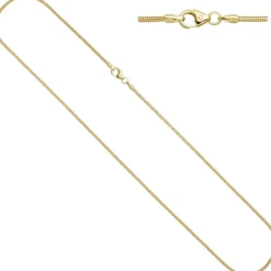 1,4mm Schlangenkette Halskette Kette Collier aus 585 Gold Gelbgold 42cm