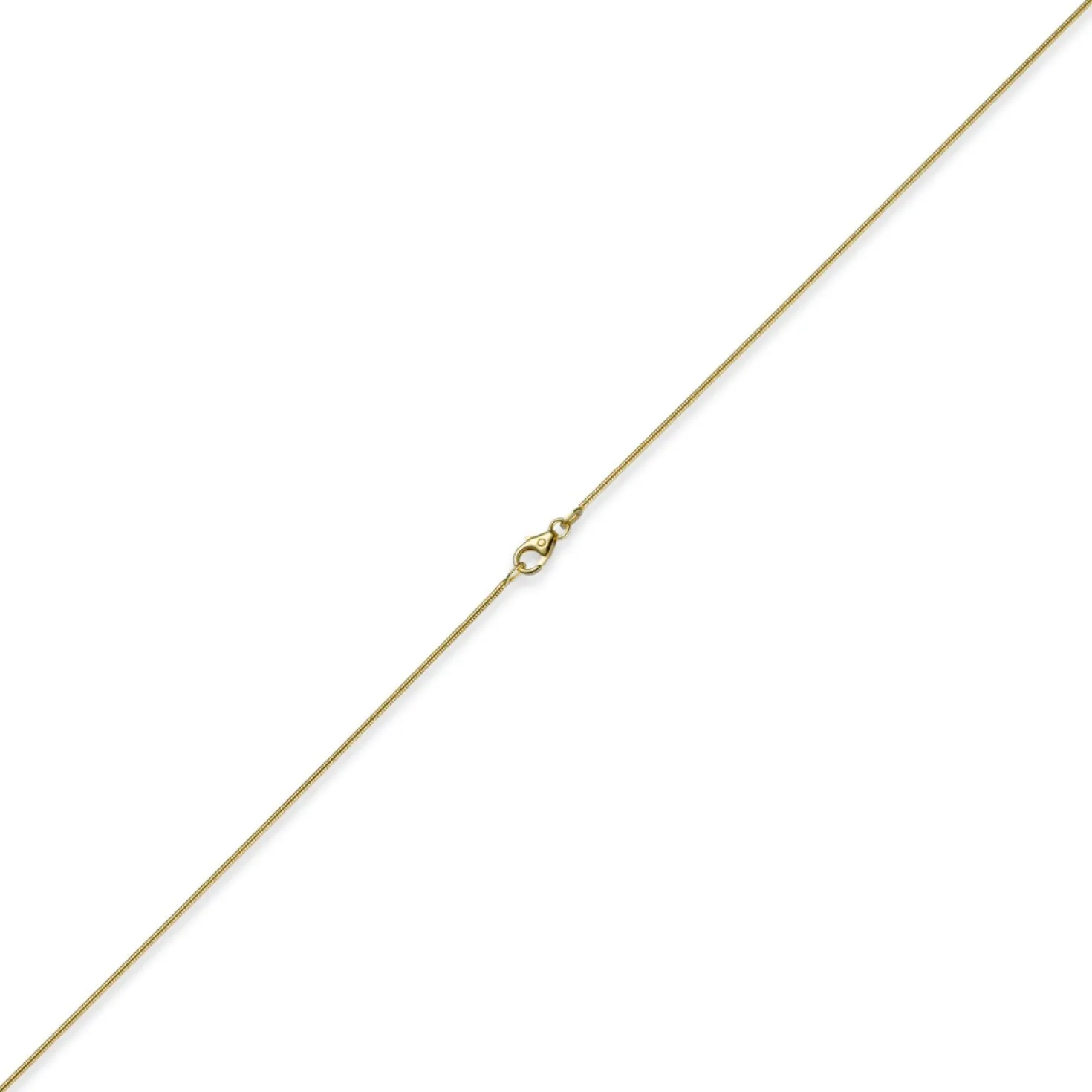 1mm Schlangenkette Kette Collier aus 750 Gold Gelbgold, Goldkette 50cm