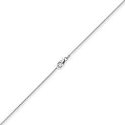 1mm Schlangenkette Kette Collier aus 750 Gold Weißgold, Goldkette 42cm