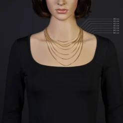 1,9mm Schlangenkette Kette Collier, 750 Gold Gelbgold, Goldkette 50cm