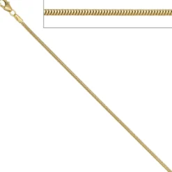 1,6mm Schlangenkette Kette Collier Halskette 585 Gold Gelbgold 50cm