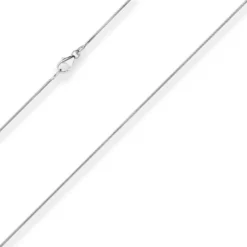 0,9mm Schlangenkette Kette Collier Halskette aus 750 Gold Weißgold 40cm