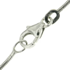 1mm Schlangenkette Kette Collier aus 585 Gold Weißgold, 50cm, Damen