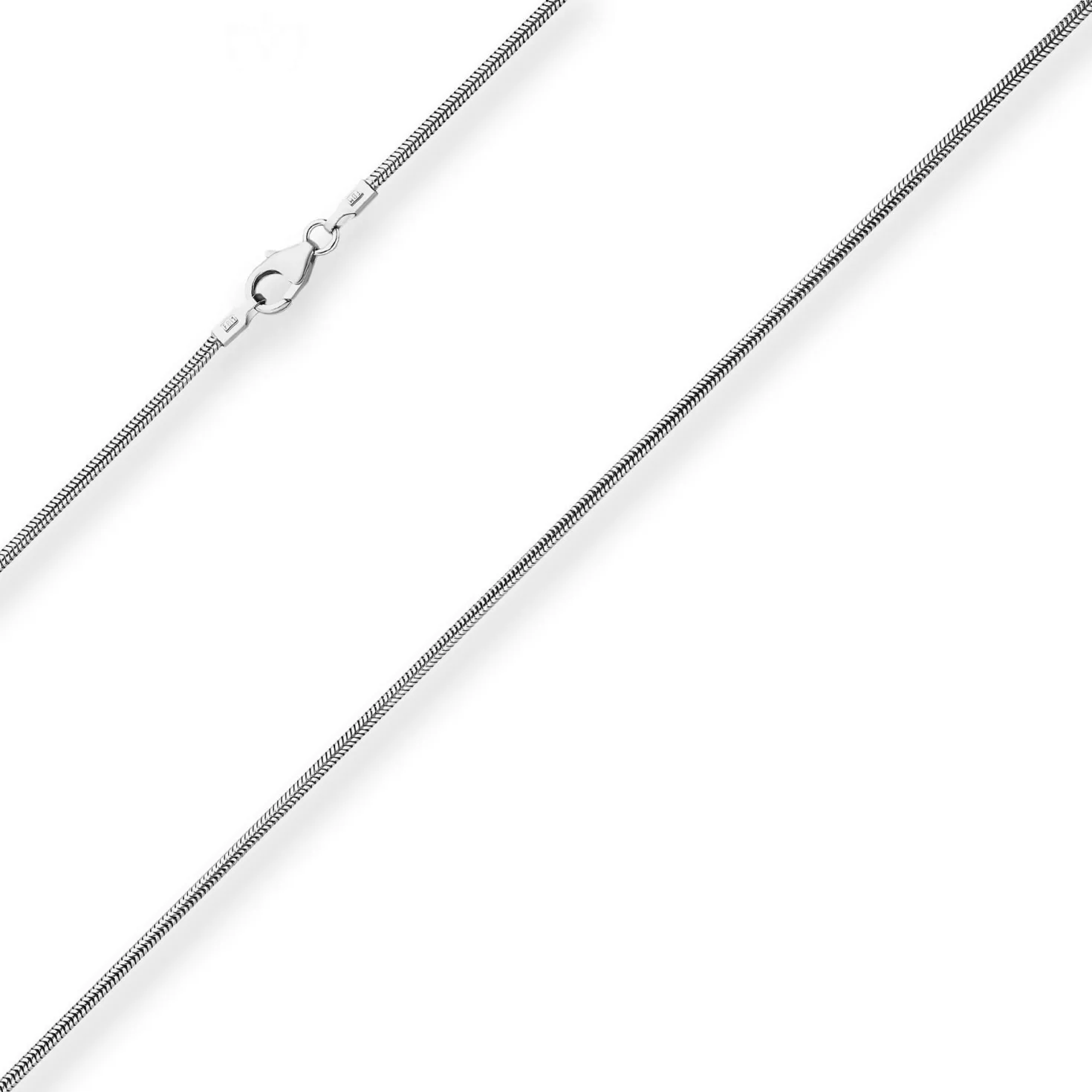 1,4mm Schlangenkette Kette Collier Halskette aus 925 Silber rhodiniert 50cm