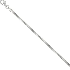 1,9mm Schlangenkette Kette Collier aus 925 Silber rhodiniert 70cm