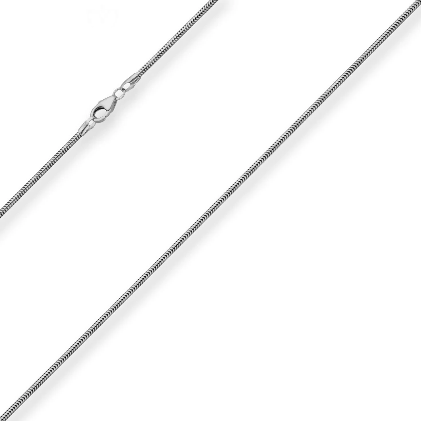 1,6mm Schlangenkette Kette Collier Halskette aus 925 Silber rhodiniert 42cm