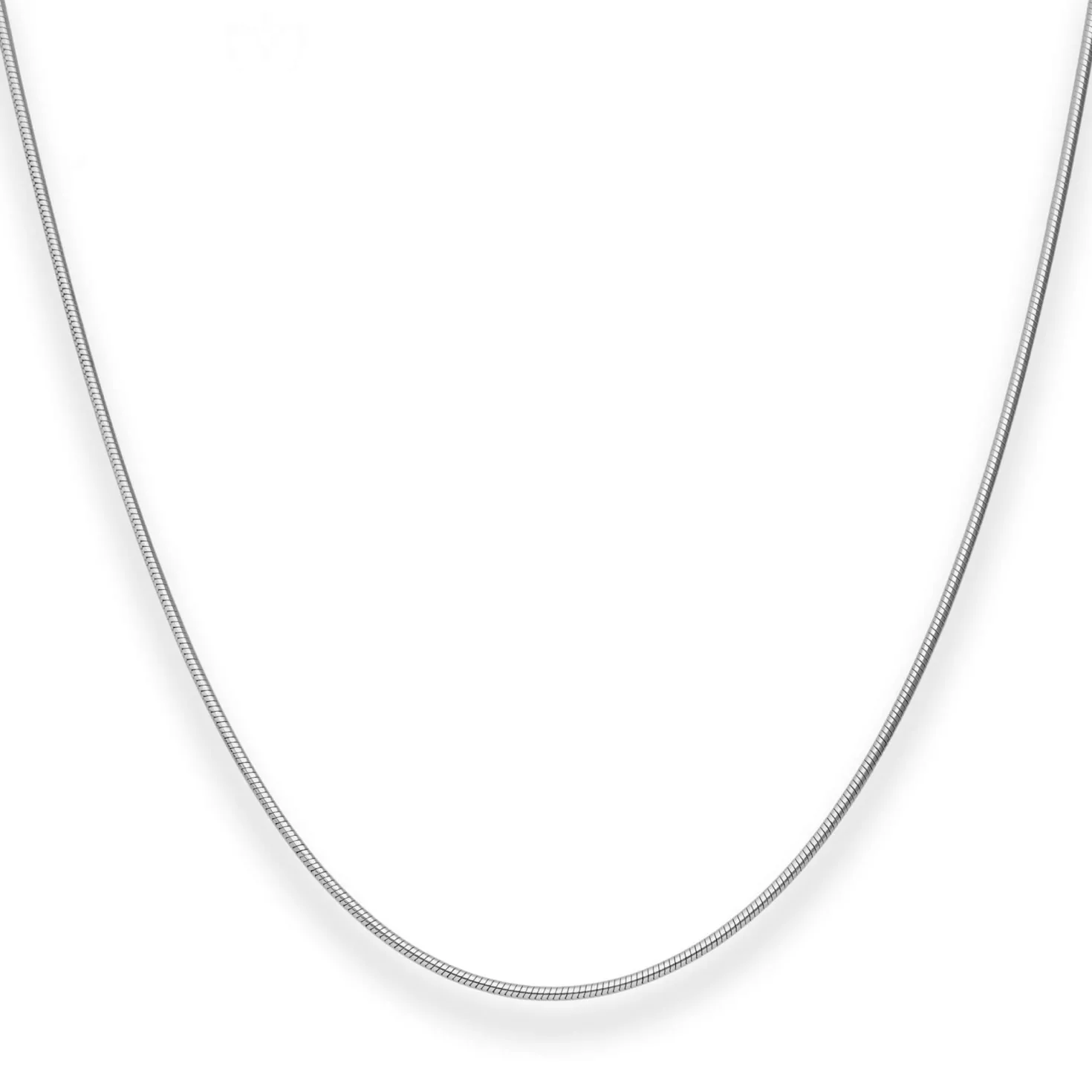 1,1mm Schlangenkette Kette Collier Halskette aus 925 Silber rhodiniert 50cm