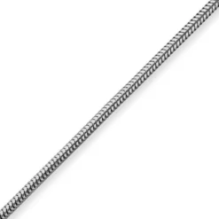 2,4mm Schlangenkette Kette Collier Halskette aus 925 Silber rhodiniert 45cm