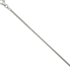 1,6mm Schlangenkette Kette Collier aus 925 Silber rhodiniert 70cm