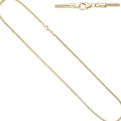 1,9mm Schlangenkette Kette rund 585 Gold Gelbgold 45cm Halskette Halsschmuck