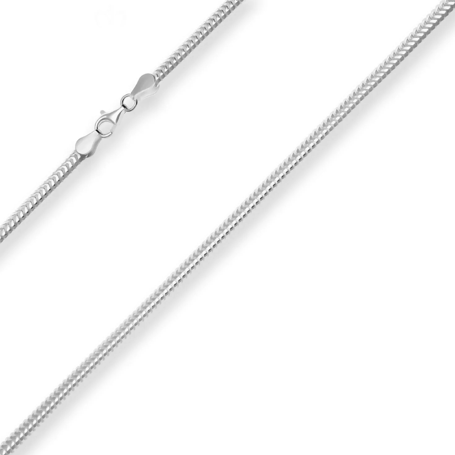 3,6mm Schlangenkette oval Silberkette Collier Halskette aus 925 Silber 45cm