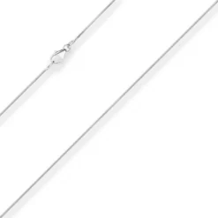 0,9mm Schlangenkette Silberkette Collier Halskette aus 925 Silber 100cm