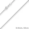 0,9mm Schlangenkette Silberkette Collier Halskette aus 925 Silber 65cm