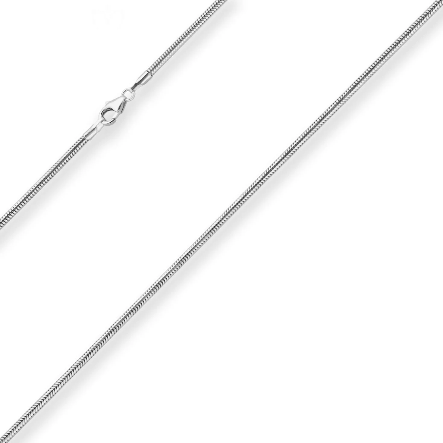 1,9mm Schlangenkette Silberkette Collier Halskette aus 925 Silber 70cm