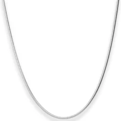 1,8mm Schlangenkette Silberkette Collier Halskette aus 925 Silber 45cm