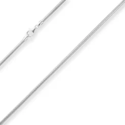 2,4mm Schlangenkette Silberkette Collier Halskette aus 925 Silber 42cm