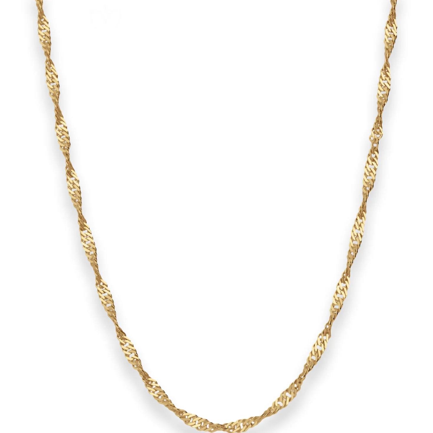 2,2mm Singapurkette Collier Halskette aus 585 Gold Gelbgold 45cm