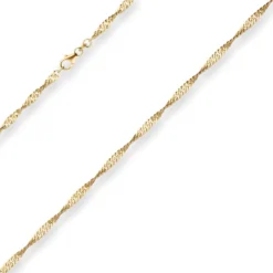 2,9mm Singapurkette Collier Halskette aus 585 Gold Gelbgold 40cm