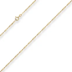 1,8mm Singapurkette Collier Halskette aus 333 Gold Gelbgold 45cm