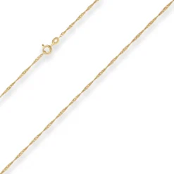 1,4mm Singapurkette Goldkette Collier Halskette aus 333 Gold Gelbgold 50cm
