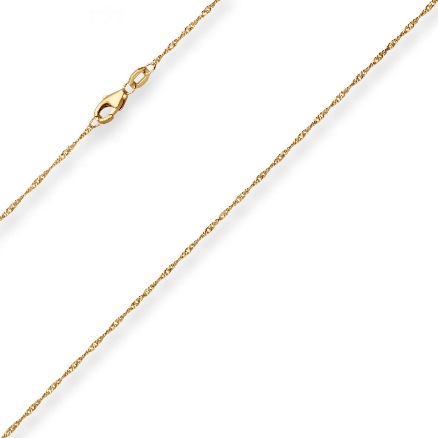 1,2mm Singapurkette Goldkette Collier Halskette aus 375 Gold Gelbgold 40cm