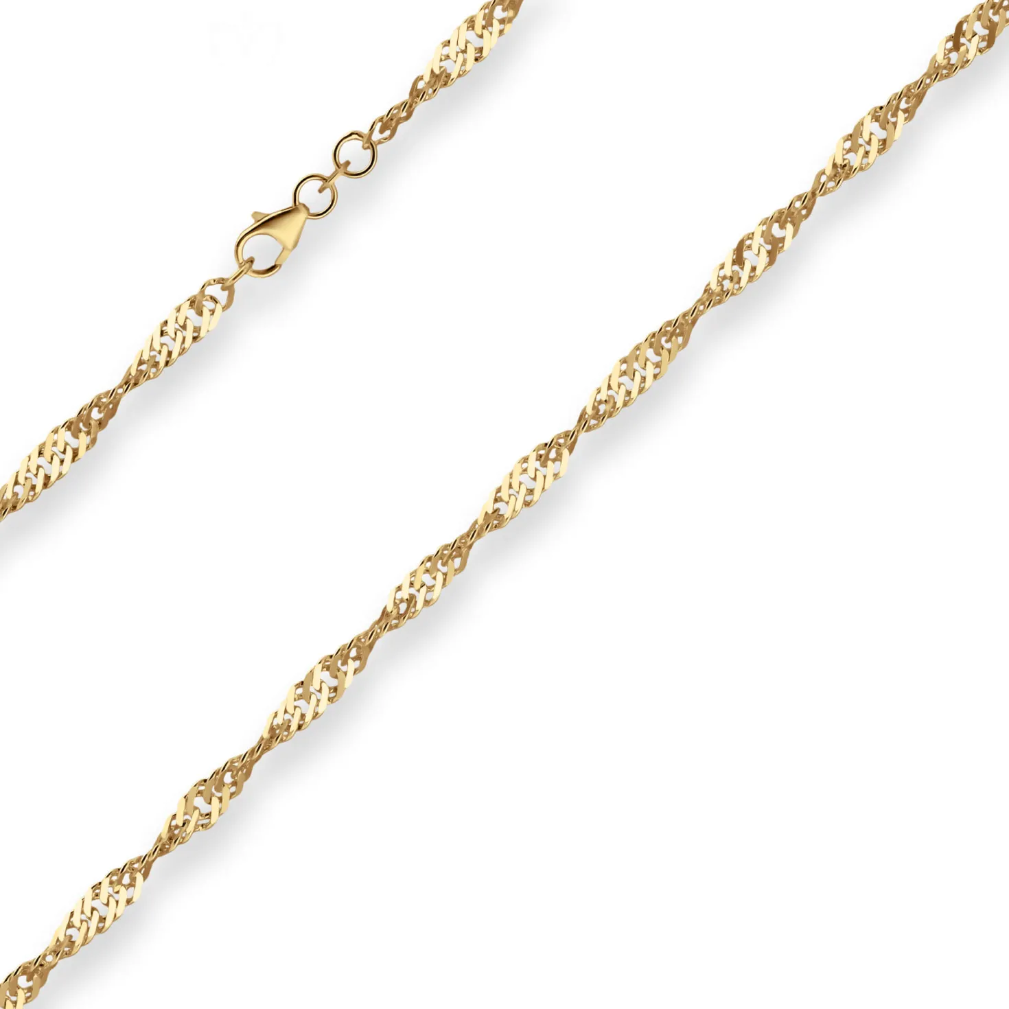 3,8mm Singapurkette Goldkette Collier Halskette aus 585 Gold Gelbgold 70cm