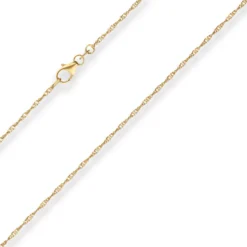 1,4mm Singapurkette Goldkette Collier Halskette aus 750 Gold Gelbgold 45cm