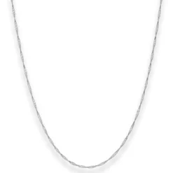 1,4mm Singapurkette Goldkette Collier Halskette aus 750 Gold Weißgold 42cm