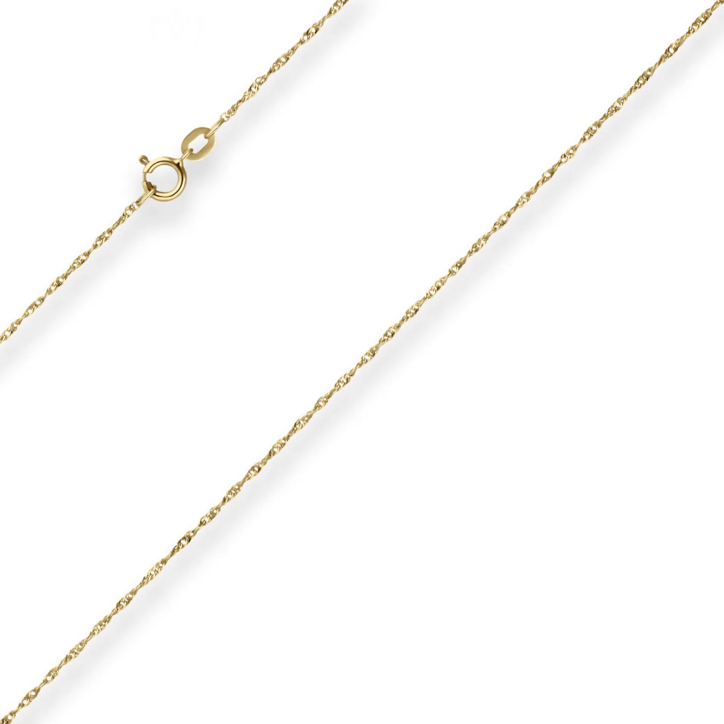 1mm Singapurkette Goldkette Collier Halskette aus 375 Gold Gelbgold 40cm