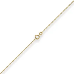 1mm Singapurkette Goldkette Collier Halskette aus 375 Gold Gelbgold 40cm