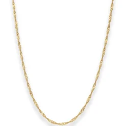 2,4mm Singapurkette Goldkette Collier Halskette aus 333 Gold Gelbgold 50cm