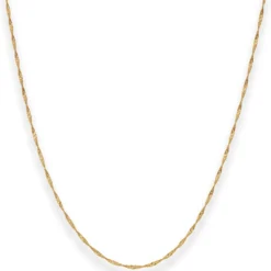 1,2mm Singapurkette Goldkette Collier Halskette aus 375 Gold Gelbgold 50cm
