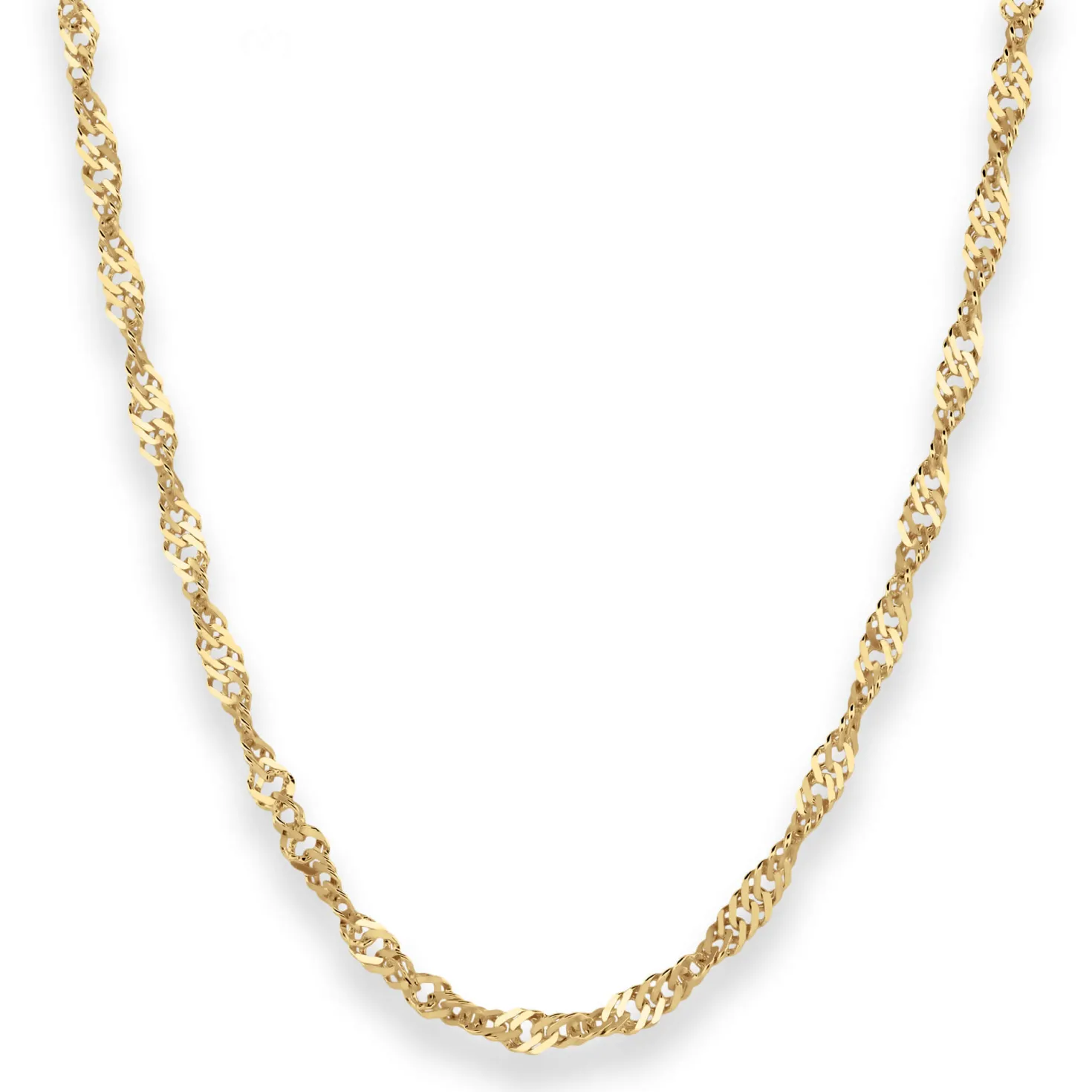 3,8mm Singapurkette Goldkette Collier Halskette aus 333 Gold Gelbgold 45cm