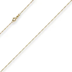 1mm Singapurkette Goldkette Collier Halskette aus 333 Gold Gelbgold 50cm