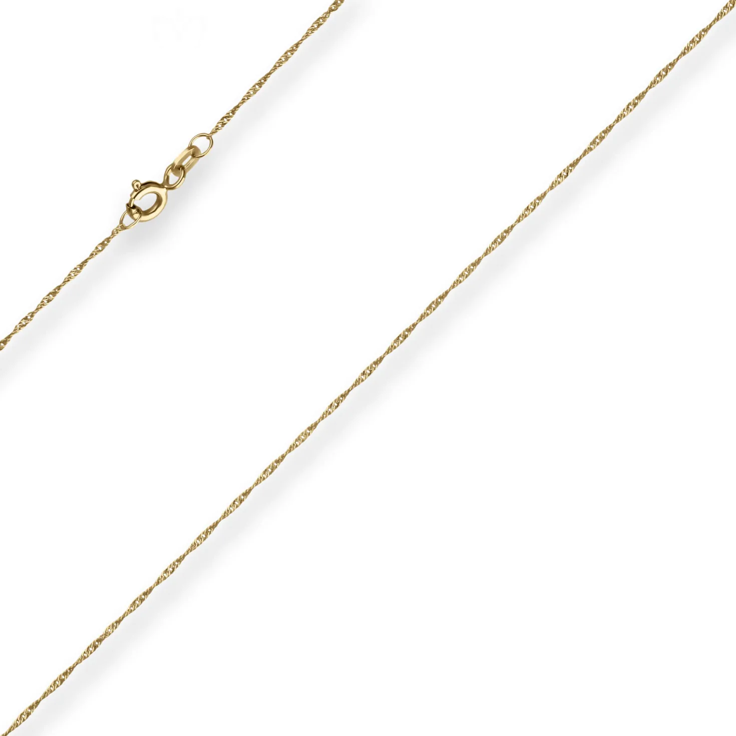 1mm Singapurkette Goldkette Collier Halskette aus 333 Gold Gelbgold 50cm