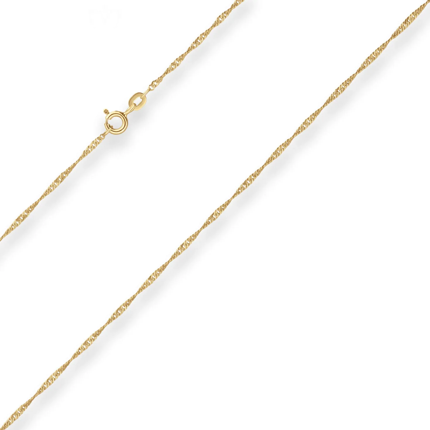 1,4mm Singapurkette Goldkette Collier Halskette aus 585 Gold Gelbgold 50cm