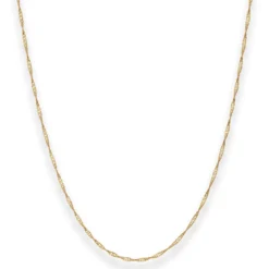 1,4mm Singapurkette Goldkette Collier Halskette aus 375 Gold Gelbgold 45cm
