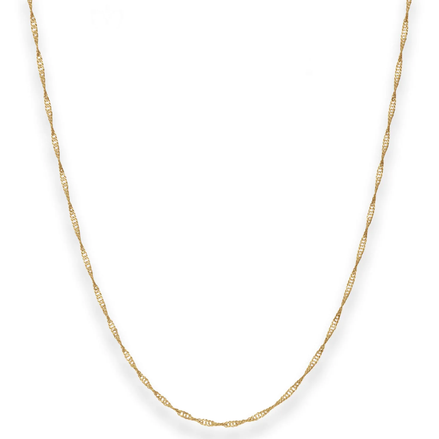 1,4mm Singapurkette Goldkette Collier Halskette aus 375 Gold Gelbgold 38cm