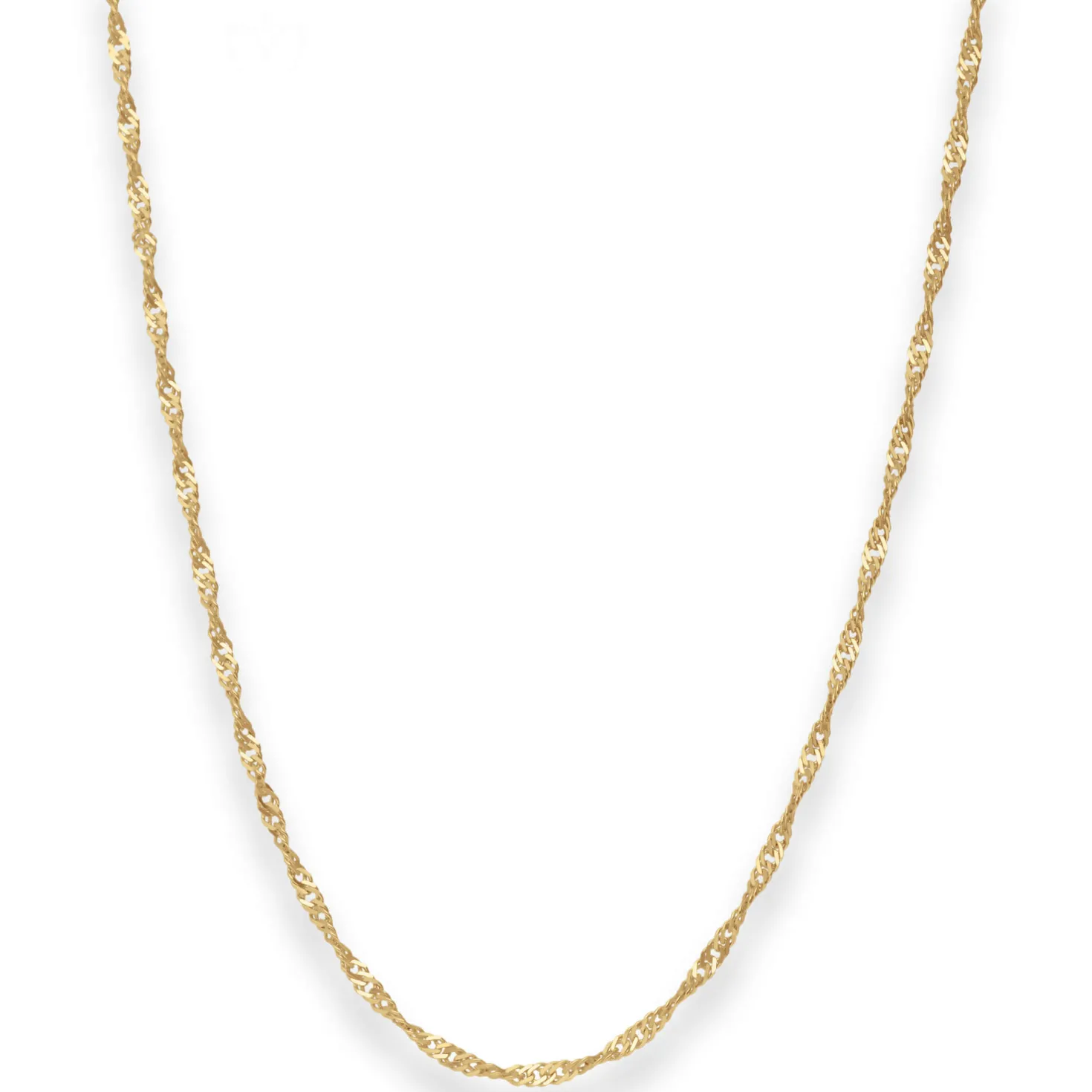 2,4mm Singapurkette Goldkette Collier Halskette aus 333 Gold Gelbgold 38cm