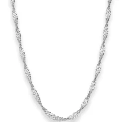 2,9mm Singapurkette Silberkette Collier Halskette aus 925 Silber 45cm
