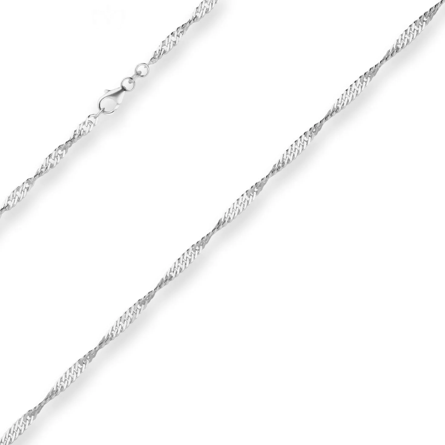2,9mm Singapurkette Silberkette Collier Halskette aus 925 Silber 60cm