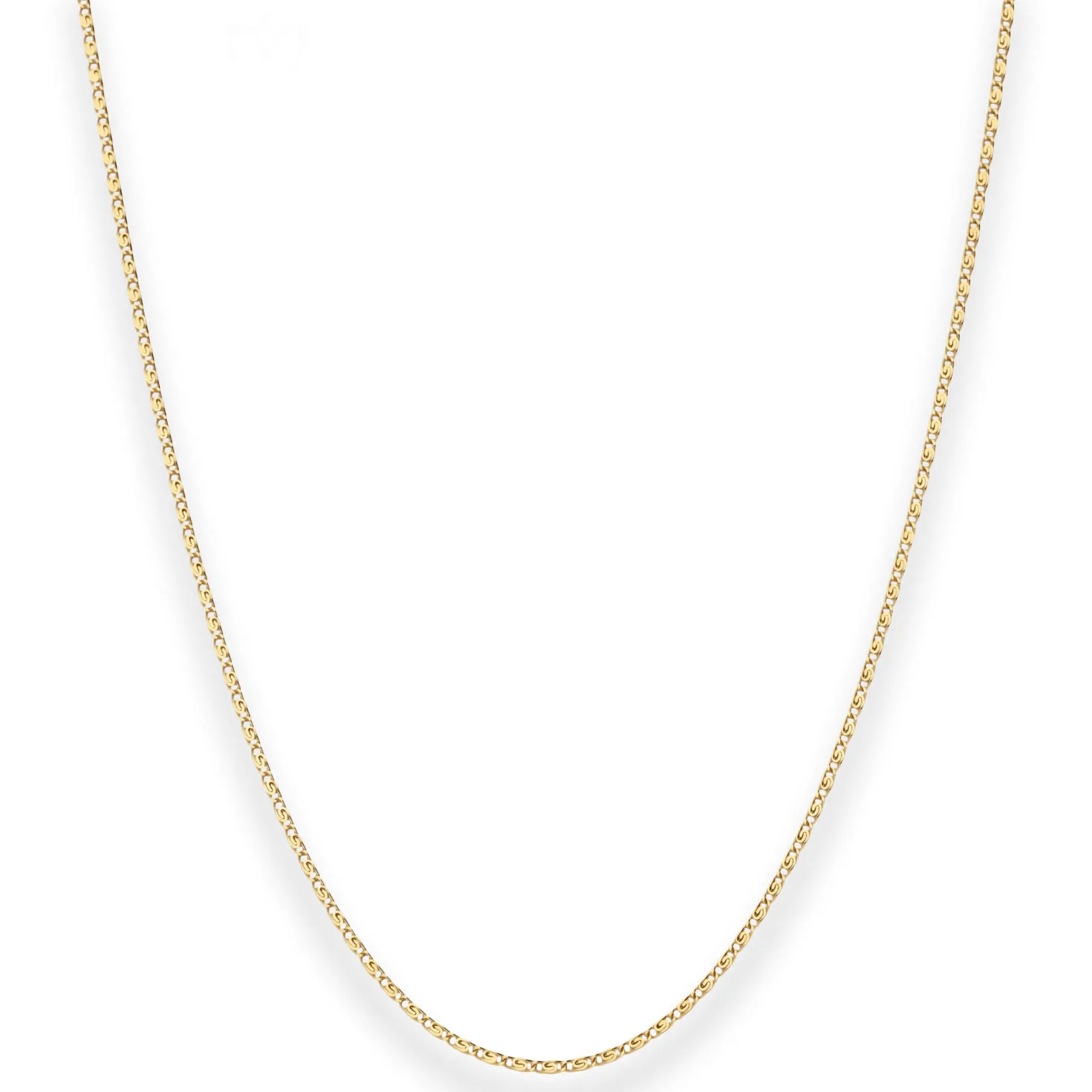1,3mm S-Panzerkette Goldkette Collier Halskette aus 333 Gold Gelbgold 38cm