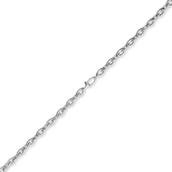 7mm Spitz-Anker-Kette aus 585 Gold Weißgold 45cm Halsschmuck Collier Halskette