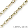 11mm spitz-oval Kette Halskette Collier aus 585 Gold Gelbgold 50cm