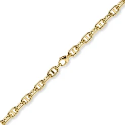 8mm Steg-Anker Kette Halskette Collier aus 585 Gold Gelbgold 50cm