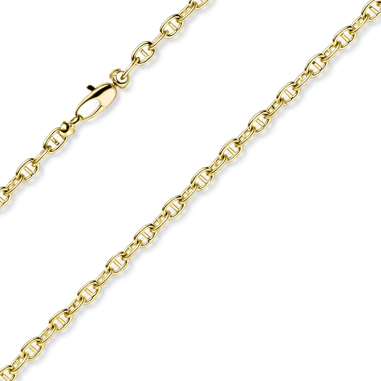 4mm Steg-Ankerkette Kette Collier Halskette aus 585 Gold Gelbgold 55cm