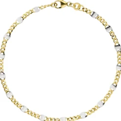 2mm Stegpanzerarmband Armkette Armband, 333 Gold Gelbgold, 19cm